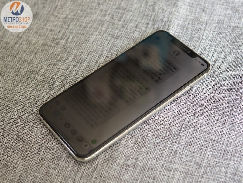 Kính cường lực chống nhìn trộm iPhone Xs Max Full màn hình Baseus - Metrophone
