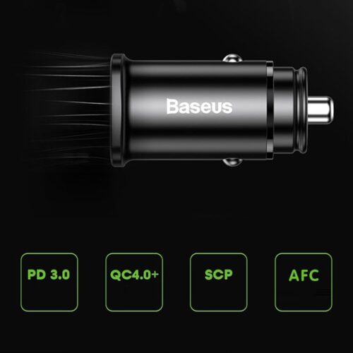 Tẩu sạc nhanh xe hơi hỗ trợ PD và Quick Charge 4.0 Baseus 30W