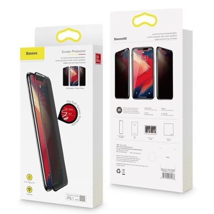 Kính cường lực chống nhìn trộm iPhone Xs Max / Xr Full màn hình Baseus
