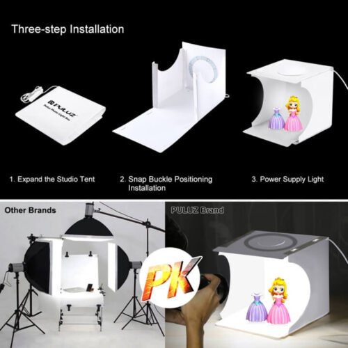 Hộp chụp sản phẩm mini tích hợp đèn LED Puluz