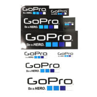 Bộ tem dán Logo GoPro ( Nền đen / Nền trắng )