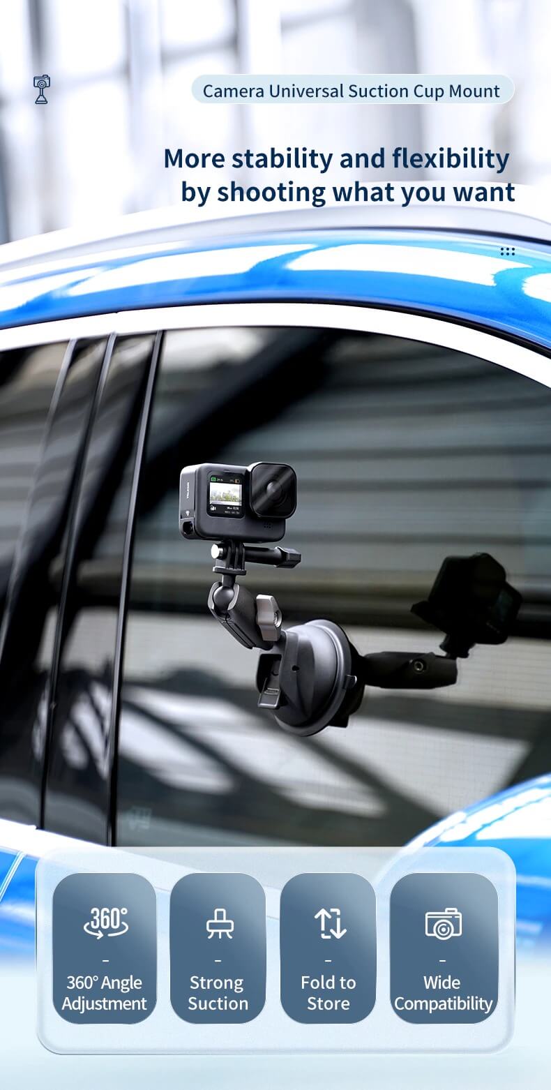 Giá Đỡ GoPro Action Cam Điện Thoại Hít Kính Telesin