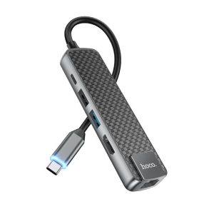 Hub USB-C ra HDMI - LAN - USB 3.0 HOCO HB23