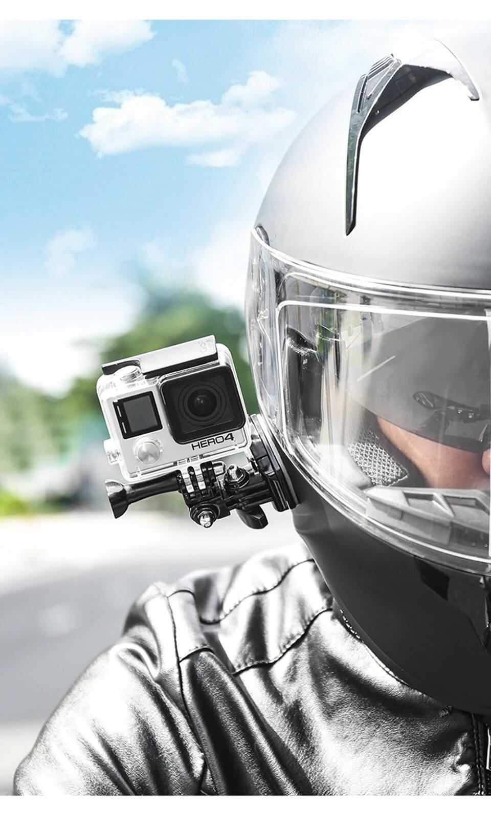 Side Mount gắn GoPro lên mũ bảo hiểm Motowolf