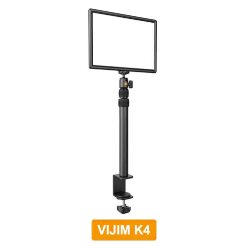 Giá đỡ kèm đèn LED livestream kẹp cạnh bàn VIJIM K4