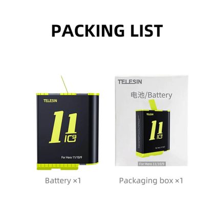 Pin GoPro 11 / GoPro 10 / 9 Telesin (1750mAh) V3 - Pin