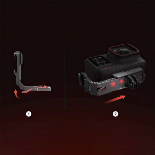 Ngàm Cold Shoe insta360 Ace Pro gắn LED - Mic