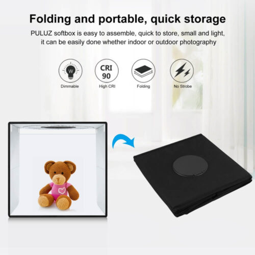 Lồng chụp sản phẩm 40x40cm tích hợp đèn LED Puluz PU5044BD