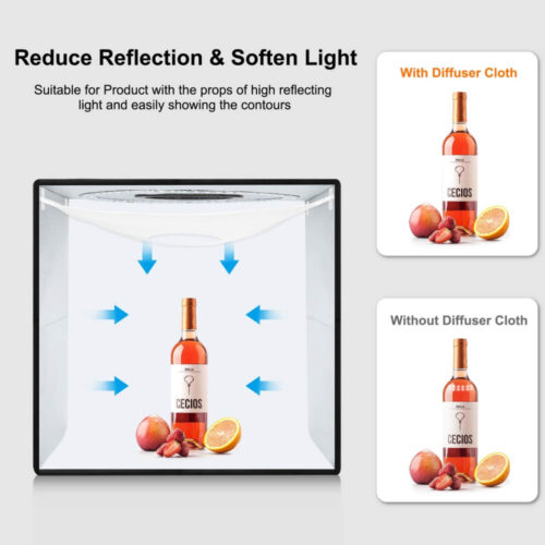 Lồng chụp sản phẩm 40x40cm tích hợp đèn LED Puluz PU5044BD