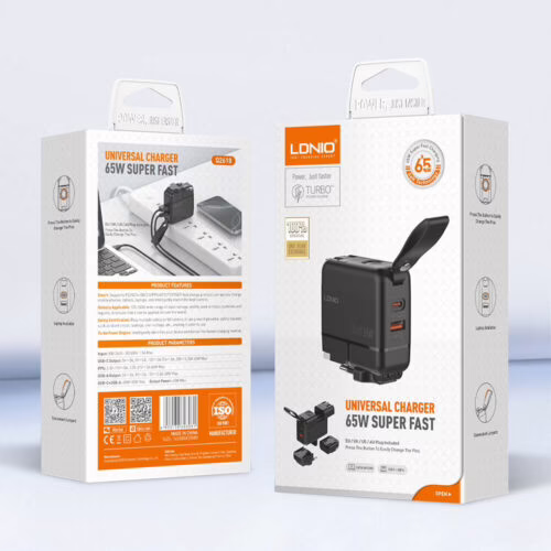 Củ sạc du lịch đa quốc gia 65W LDNIO Q2618