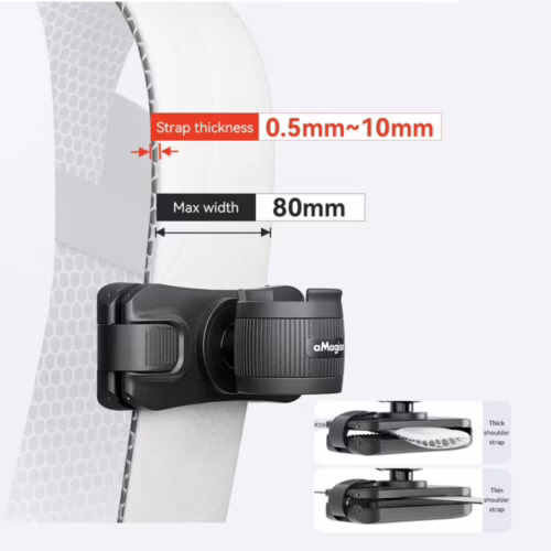 Kẹp giữ gậy Action Cam gắn Balo - thắt lưng aMagisn AM12