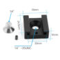 Ngàm gắn đèn LED - Mic thu âm (Cold shoe mount aluminum)