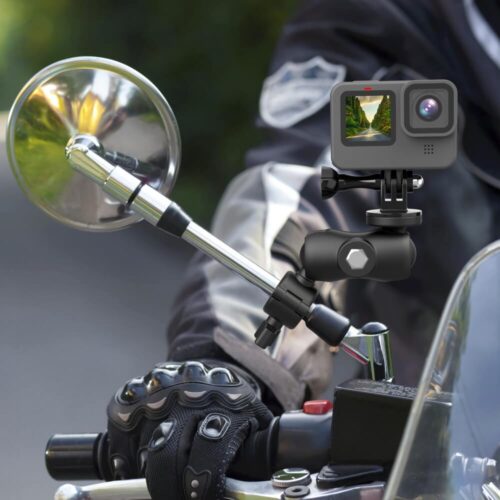 Pat gắn Insta360 - GoPro lên thân kính xe máy / ghế ô tô