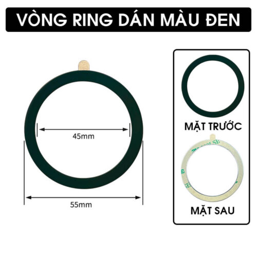 Vòng ring hít nam châm dán mặt lưng điện thoại