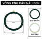 Vòng ring hít nam châm dán mặt lưng điện thoại