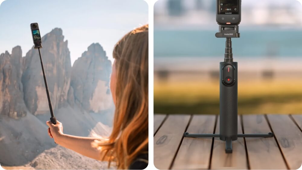 Gậy remote insta360 Foldable 2-in-1 Selfie Stick - Kèm remote