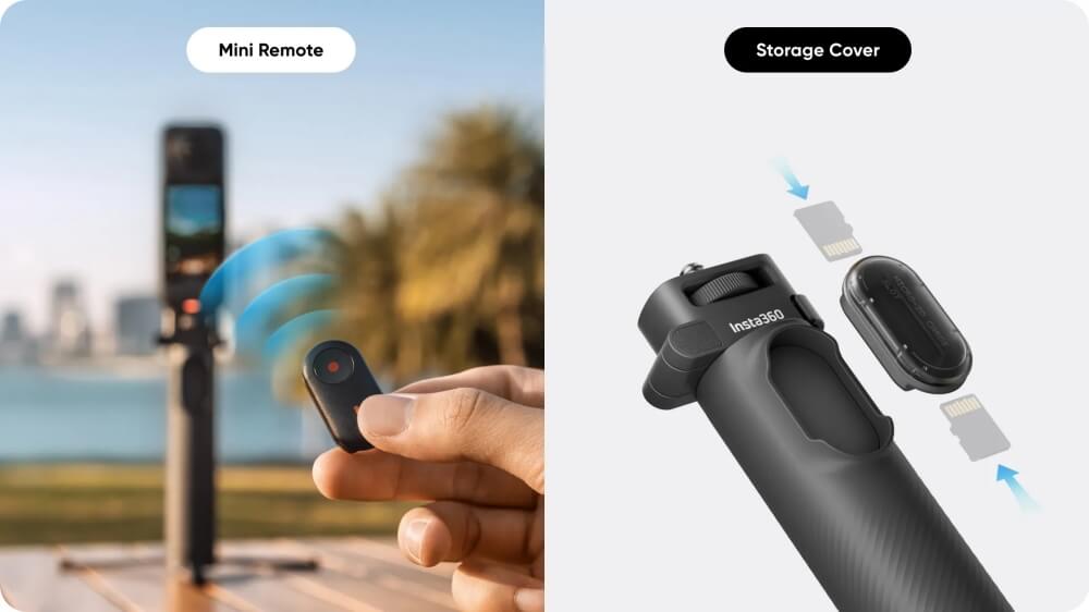 Gậy remote insta360 Foldable 2-in-1 Selfie Stick - Kèm remote