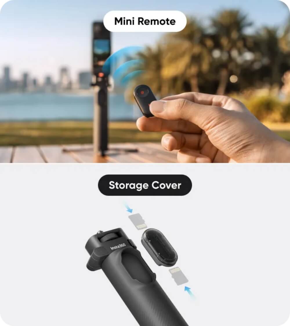 Gậy remote insta360 Foldable 2-in-1 Selfie Stick - Kèm remote