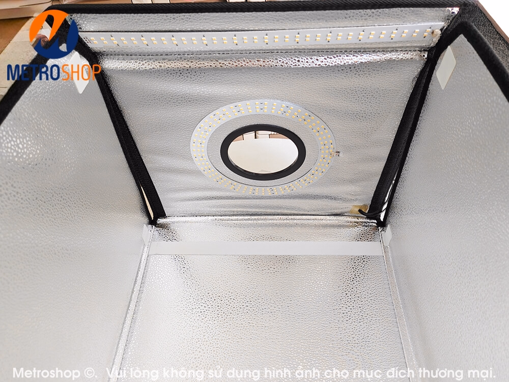 Lồng chụp sản phẩm 40x40cm tích hợp đèn LED Puluz